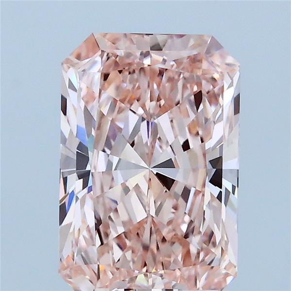 1.9ct Radiant FANCY INTENSE PINK VVS2 Lab Created Diamond