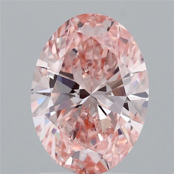 1.99ct Oval FANCY VIVID PINK VS1 Lab Created Diamond
