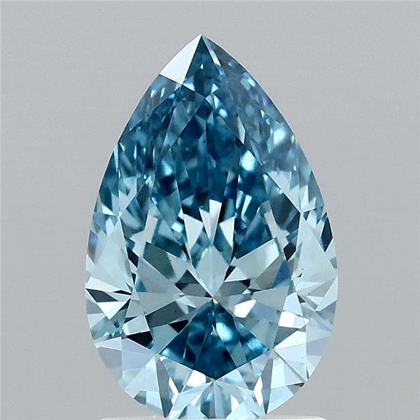 1.61ct Pear FANCY VIVID BLUE VS1 Lab Created Diamond