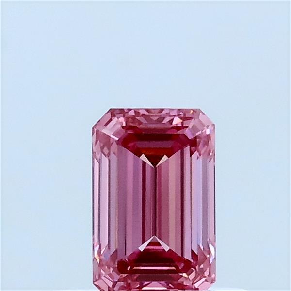 0.51ct Emerald FANCY VIVID PINK VVS2 Lab Created Diamond