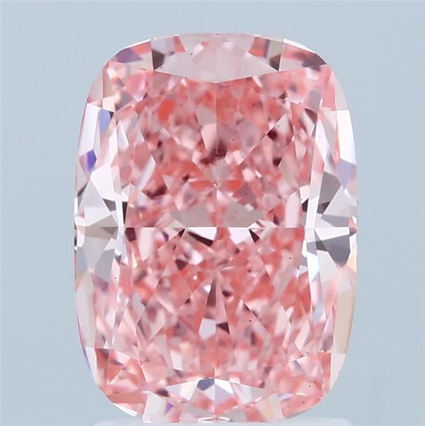2.01ct Cushion FANCY VIVID PINK VS1 Lab Created Diamond