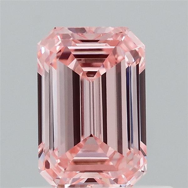 0.7ct Emerald FANCY INTENSE PINK VS1 Lab Created Diamond