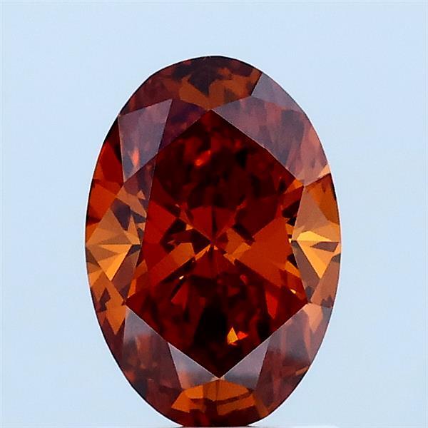 1.02ct Oval FANCY DEEP ORANGE VVS2 Lab Created Diamond