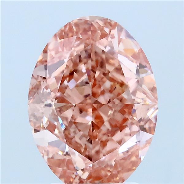 3ct Oval FANCY VIVID PINK VVS2 Lab Created Diamond