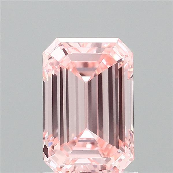 1.5ct Emerald FANCY VIVID PINK VVS2 Lab Created Diamond