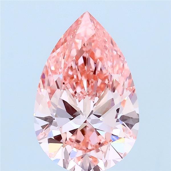 1.51ct Pear FANCY VIVID PINK VVS2 Lab Created Diamond