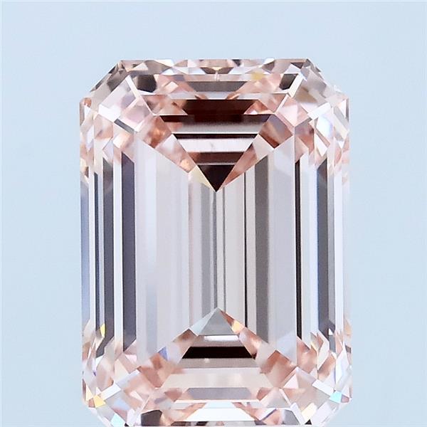 3.07ct Emerald FANCY INTENSE PINK VVS2 Lab Created Diamond