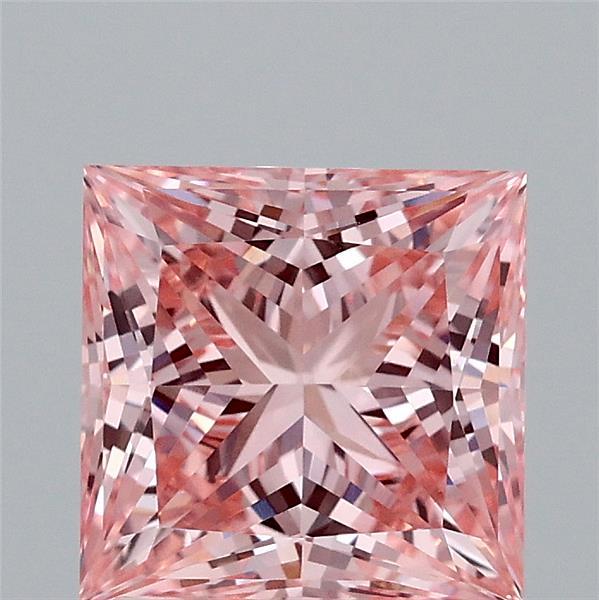 2.03ct Princess FANCY VIVID PINK VVS2 Lab Created Diamond