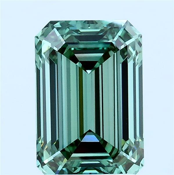 2.01ct Emerald FANCY VIVID GREEN VVS2 Lab Created Diamond