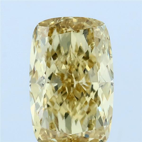3.02ct Cushion FANCY INTENSE YELLOW VVS2 Lab Created Diamond