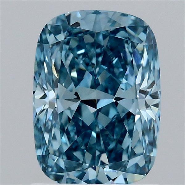 1.56ct Cushion FANCY VIVID BLUE VS2 Lab Created Diamond