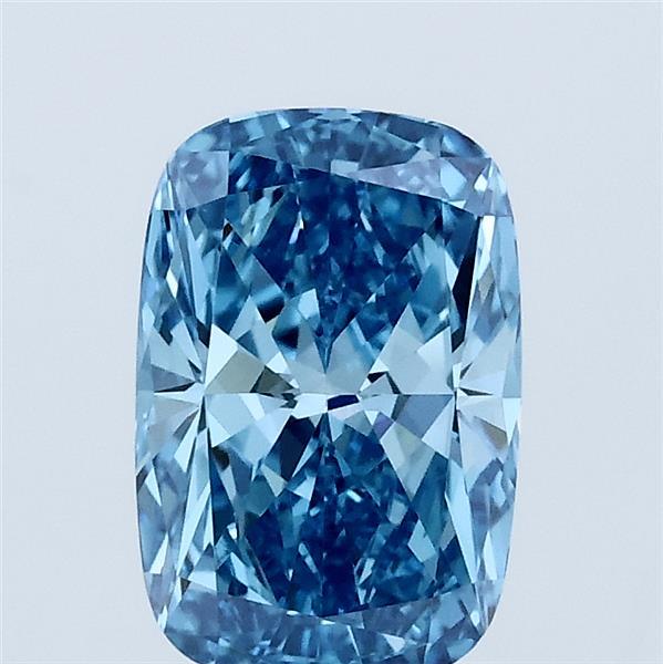 1.51ct Cushion FANCY VIVID BLUE VVS2 Lab Created Diamond