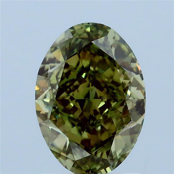2.01ct Oval FANCY VIVID GREEN VS1 Lab Created Diamond