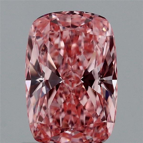 1.1ct Cushion FANCY VIVID PINK VS1 Lab Created Diamond