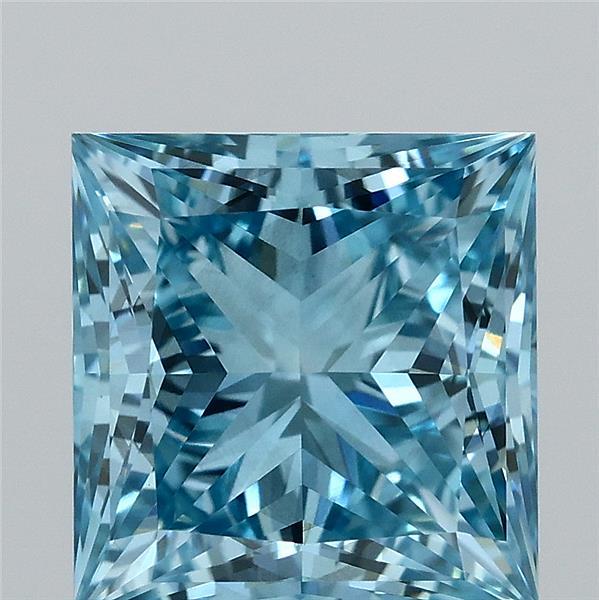2.06ct Princess FANCY VIVID BLUE VS2 Lab Created Diamond