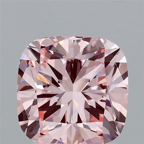 2.05ct Cushion FANCY INTENSE PINK VVS2 Lab Created Diamond