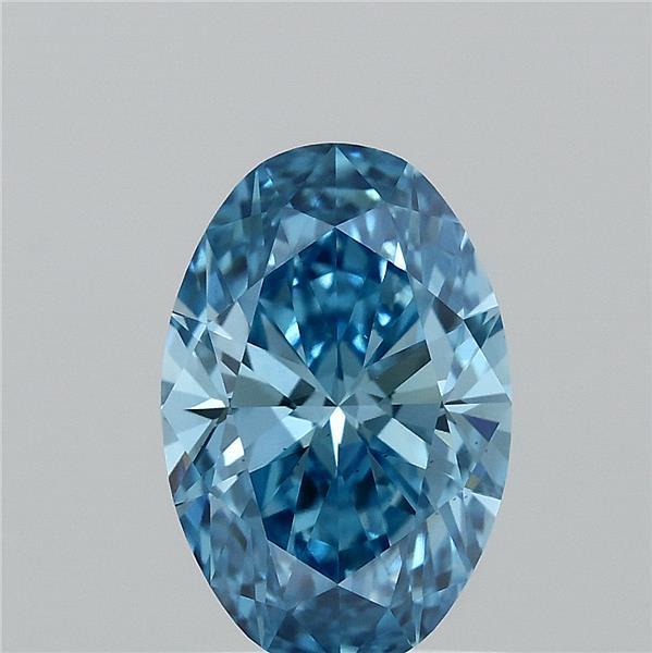 1ct Oval FANCY VIVID BLUE VS1 Lab Created Diamond