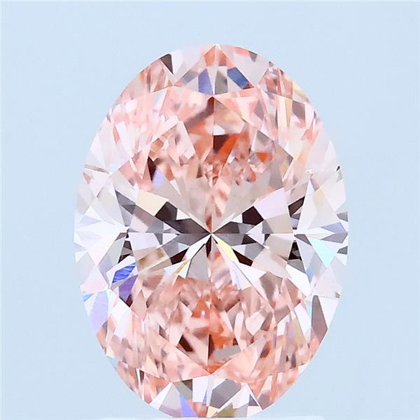 2.03ct Oval FANCY VIVID PINK VVS2 Lab Created Diamond