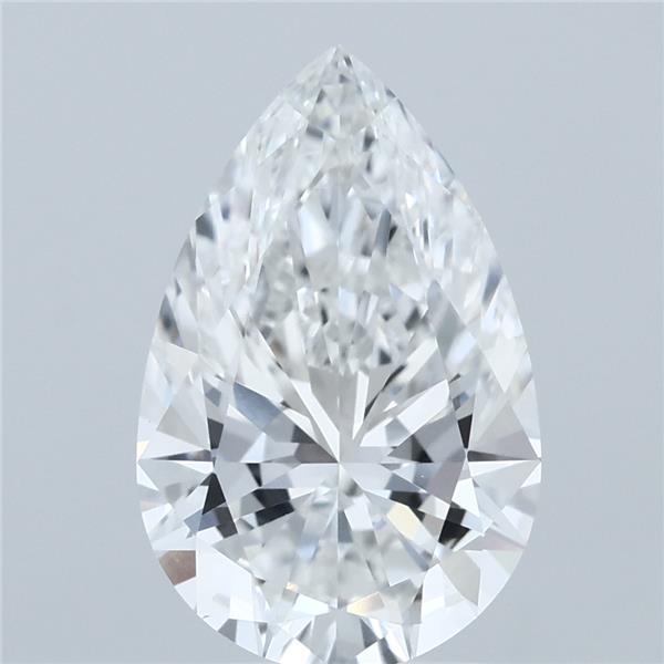 3.01ct Pear F VVS1 Lab Created Diamond