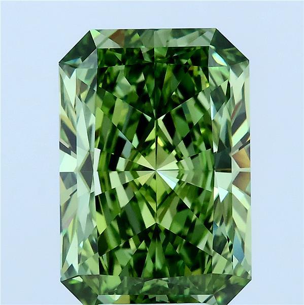 5.01ct Radiant FANCY VIVID GREEN VVS1 Lab Created Diamond
