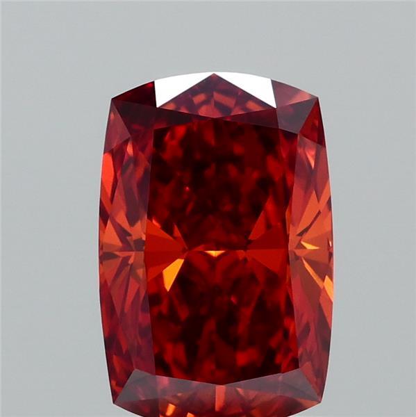 1.05ct Cushion FANCY VIVID ORANGE VVS2 Lab Created Diamond