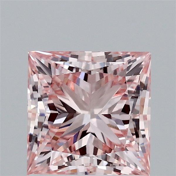 1.51ct Princess FANCY INTENSE PINK VVS2 Lab Created Diamond
