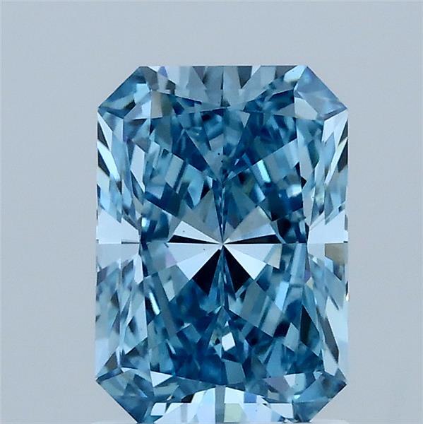 1.51ct Radiant FANCY VIVID BLUE VS1 Lab Created Diamond