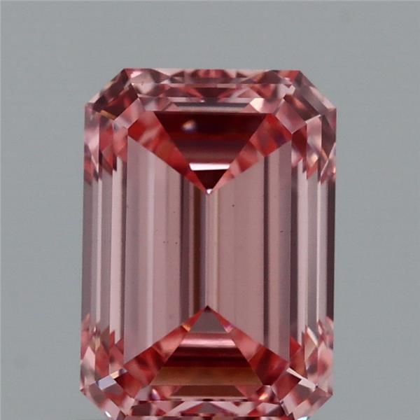1.5ct Emerald FANCY VIVID PINK VVS2 Lab Created Diamond