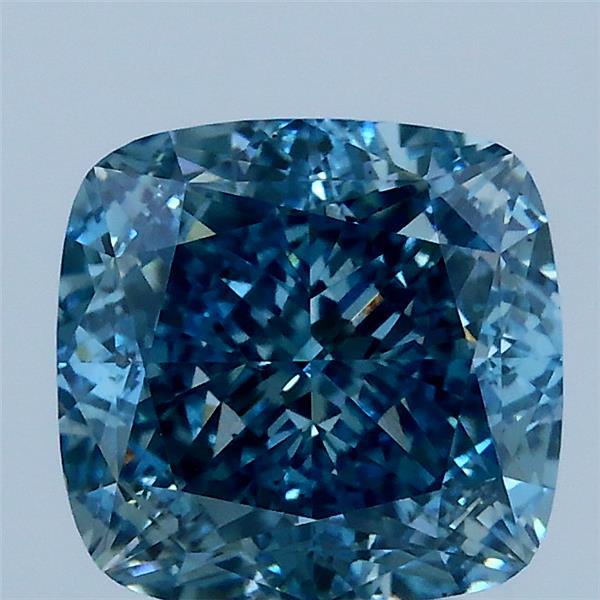 2.63ct Cushion FANCY VIVID BLUE VS1 Lab Created Diamond