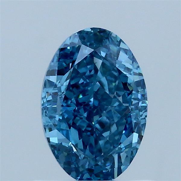 1.07ct Oval FANCY VIVID BLUE VS2 Lab Created Diamond