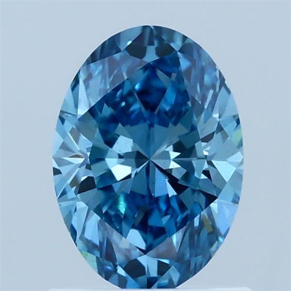 1ct Oval FANCY VIVID BLUE VS2 Lab Created Diamond