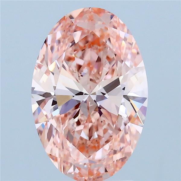 2.06ct Oval FANCY VIVID PINK VVS2 Lab Created Diamond