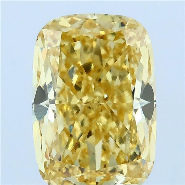 3.16ct Cushion FANCY INTENSE YELLOW VS1 Lab Created Diamond