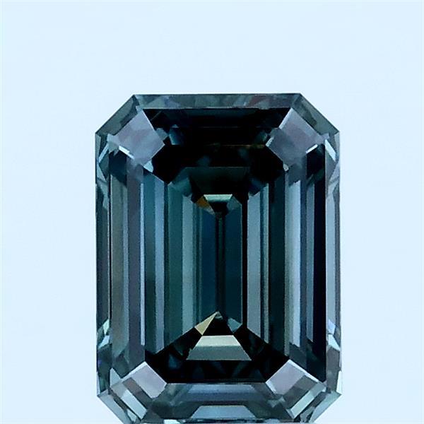 1ct Emerald FANCY INTENSE BLUISH GREEN VVS2 Lab Created Diamond
