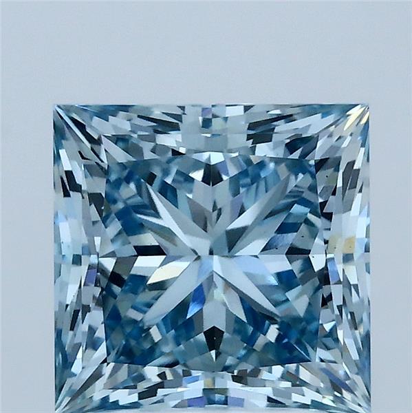 3.03ct Princess FANCY VIVID BLUE VS1 Lab Created Diamond