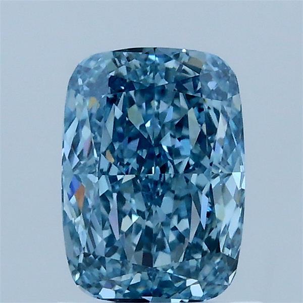 1.07ct Cushion FANCY VIVID BLUE VVS2 Lab Created Diamond