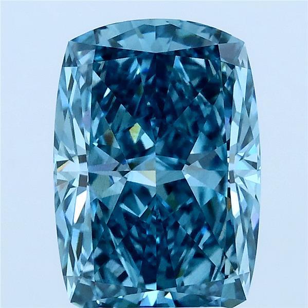 3.02ct Cushion FANCY VIVID BLUE VS2 Lab Created Diamond