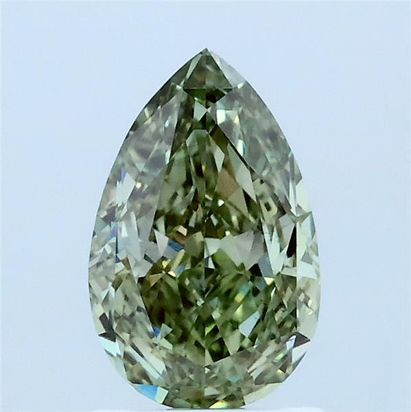 1.15ct Pear FANCY VIVID GREEN VS1 Lab Created Diamond