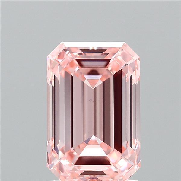 2.01ct Emerald FANCY VIVID PINK VS1 Lab Created Diamond