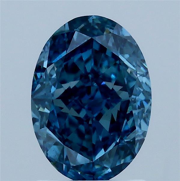 2.06ct Oval FANCY VIVID BLUE VS1 Lab Created Diamond