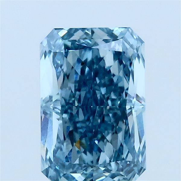 1.23ct Radiant FANCY INTENSE GREENISH BLUE VVS2 Lab Created Diamond