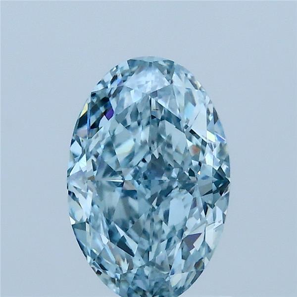 1.54ct Oval FANCY INTENSE BLUE VS1 Lab Created Diamond
