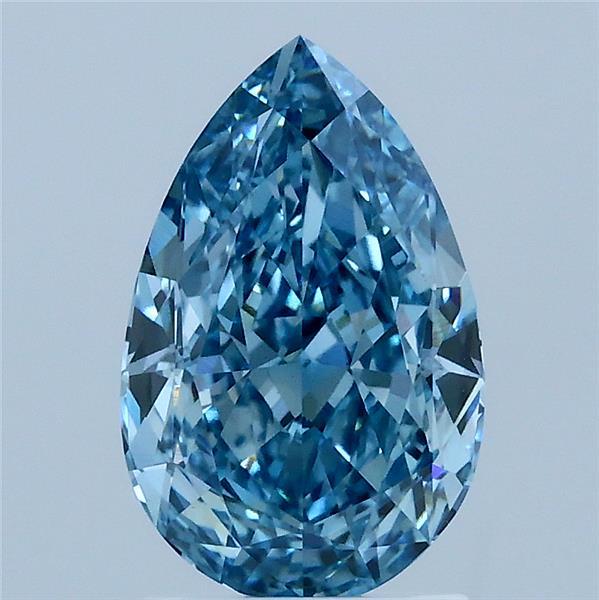 2ct Pear FANCY VIVID BLUE VS1 Lab Created Diamond