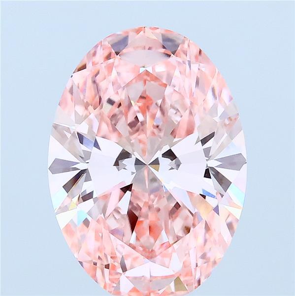 3.02ct Oval FANCY VIVID PINK VVS2 Lab Created Diamond