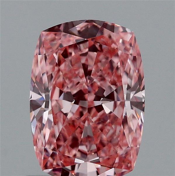 1.18ct Cushion FANCY VIVID PINK VS1 Lab Created Diamond