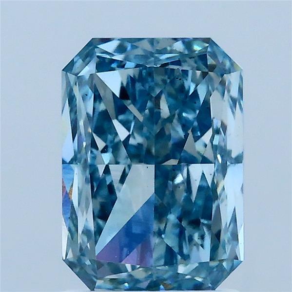 2ct Radiant FANCY VIVID BLUE VS2 Lab Created Diamond