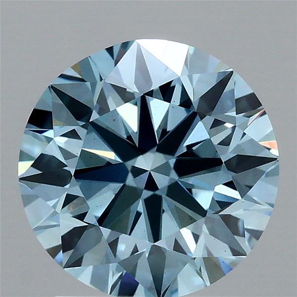 2.06ct Round FANCY VIVID BLUE VS1 Lab Created Diamond