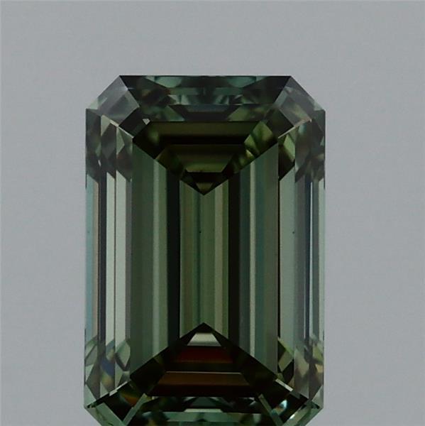 1.01ct Emerald FANCY VIVID GREEN VS1 Lab Created Diamond