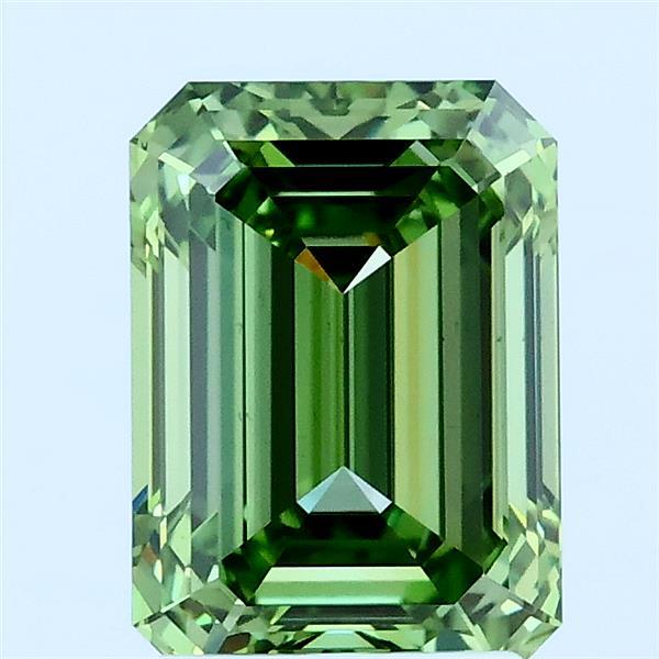 2ct Emerald FANCY VIVID GREEN VS1 Lab Created Diamond