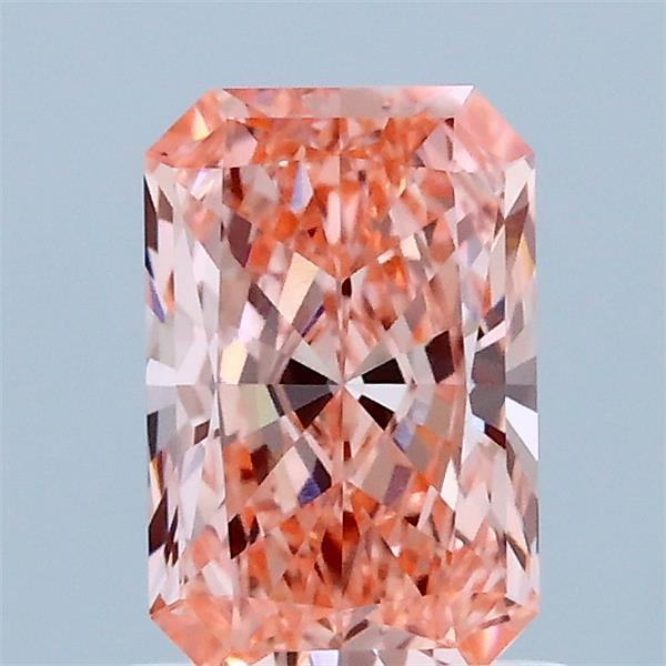 1.07ct Radiant FANCY VIVID PINK VVS2 Lab Created Diamond